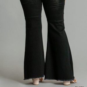 NWT, Umgee High Rise Raw Edge Fringe Flare Jean
